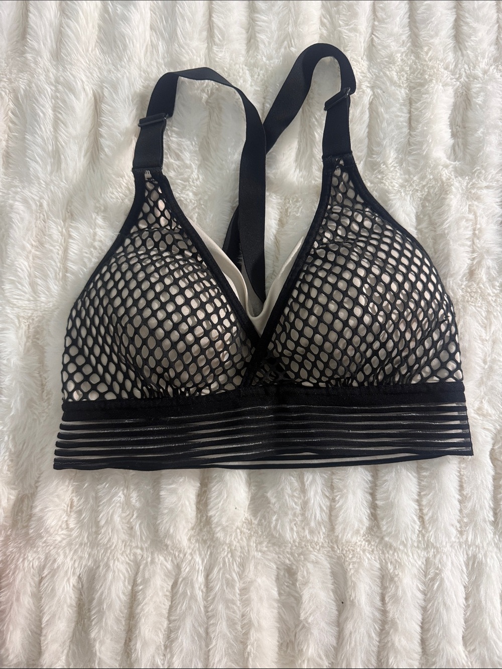 Black Mesh sport bra